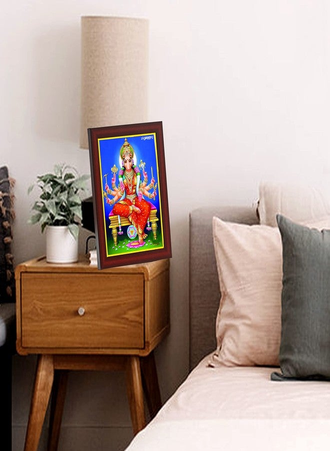 ZIG-ZAG zig zag Varahi Amman Photo Frame For Wall / Table / Pooja Room Size Small ( 6x8 inches, Acrylic Glass),Brown - Image 2